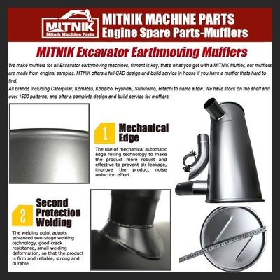 SK200-8 Excavator Exhaust Silencer Muffler with Advanced Technology